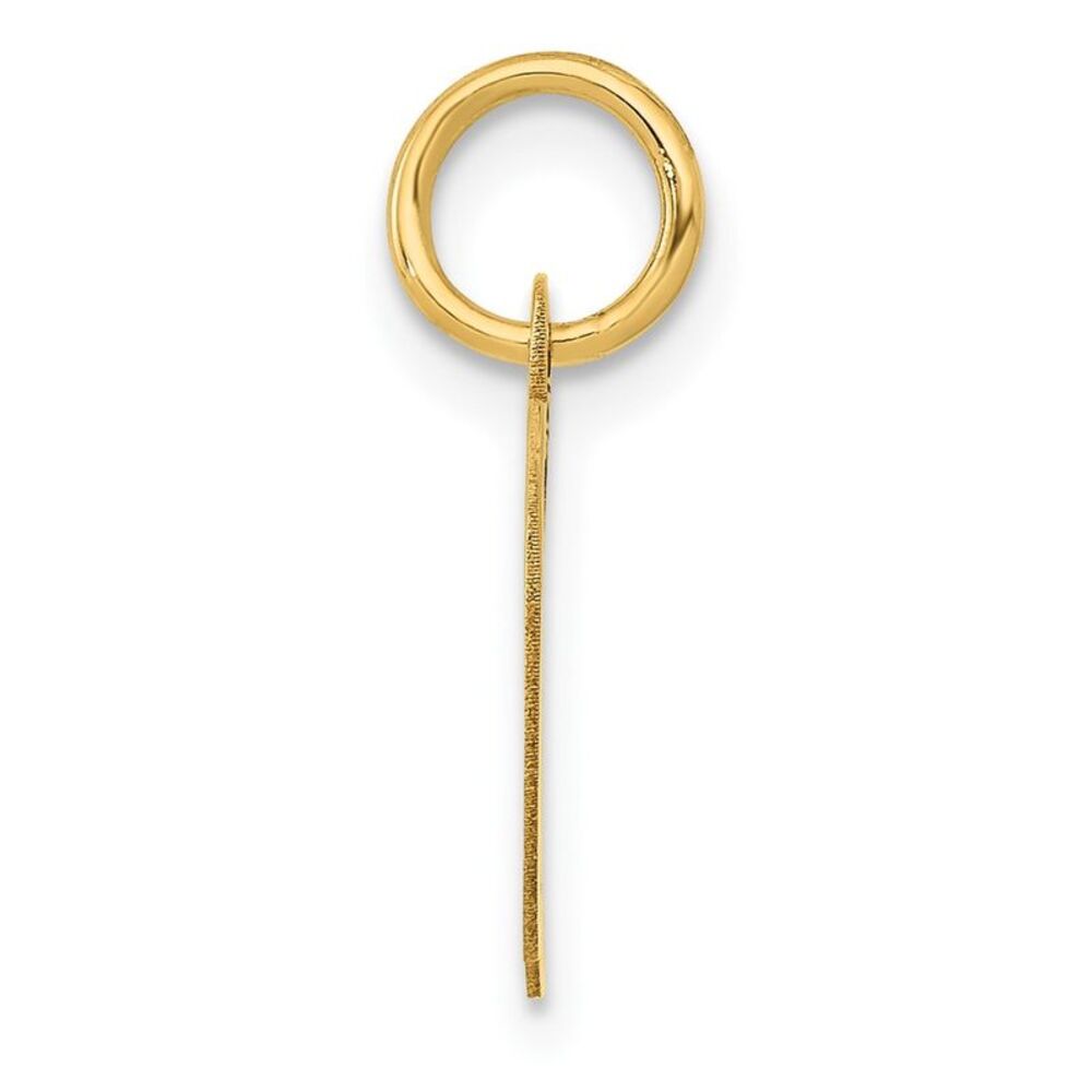 10k Yellow Gold Small Fancy Script Initial D Charm - image 2